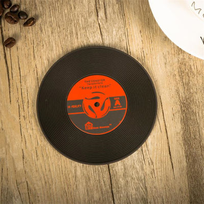 6 For Music Creative Coaster With Mat Player Pad Record Mug Set Coasters Vinyl