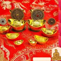 ? พร้อมส่ง  ก้อนเงิน ก้อนทอง กิมตุง เหรียญโบราณจีนใส่กระถางธูป ก้อนเงินทองหยวนเปาหรืออ่วงป้อเงินจีนโบราณเงินตำลึงจีน