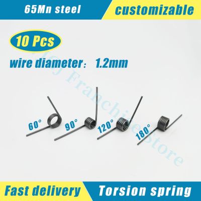 Torsion Spring V-Shaped Spring  Wire Diameter1.2Mm Return Spring Hairpins 180/120/90/60 Degree 3/6/9Coils Mini Coil Spring Electrical Connectors