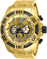 Invicta Mens Pro Diver Quartz Watch with Gold Tone Stainless Steel Strap, 26 (Model: 25854)