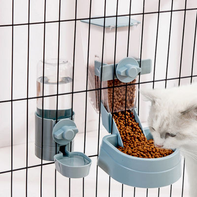 Automatic Dog Cat Bowls Cage Hanging Feeder Water Bottle Food Container Bowl For Puppy Cats Rabbit Feeding Product