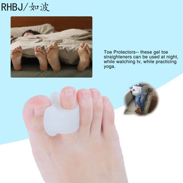 2pcs-white-blue-soft-silicone-gel-toe-separator-hallux-valgus-bunion-spacers-overlapping-toes-thumb-corrector-foot-care-tools