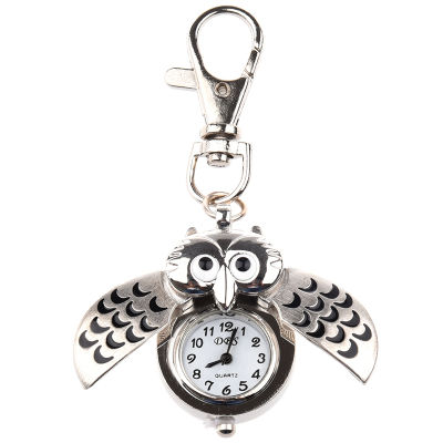 Owl Watch w / Keychain Clip Pocket Watch