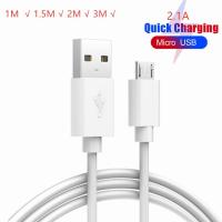 1M 1.5M 2M 3M Micro USB Cable Fast Charging Data Sync USB Charger Cable Cord For Samsung S6 Xiaomi Tablets Mobile Phone Cables Wall Chargers