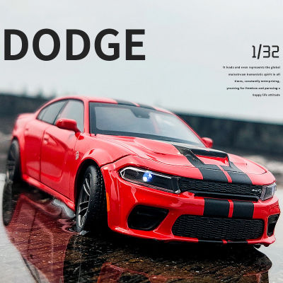 1:32 Dodge Charger Hellcat SRT จำลองรถรุ่นล้อแม็กรถของเล่นกล้ามเนื้อรถรุ่นเสียงและแสงคอลเลกชันของขวัญวันเกิด