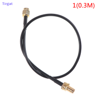 ?【Lowest price】Tirgat 0.3-5เมตรสายเคเบิล SMA ตัวผู้กับตัวเมีย RG174อะแดปเตอร์เชื่อมต่อ RF สายเสาอากาศ WiFi