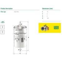 กรองเบนซิน กรองน้ำมันเชื้อเพลิง กรองเสียบ KL9 WK830 ยี่ห้อ MANN FILTER