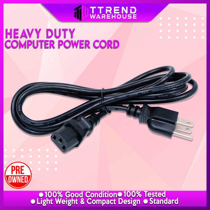 HEAVY DUTY COMPUTER POWER CORD 100 Good Condition , 100 Tested