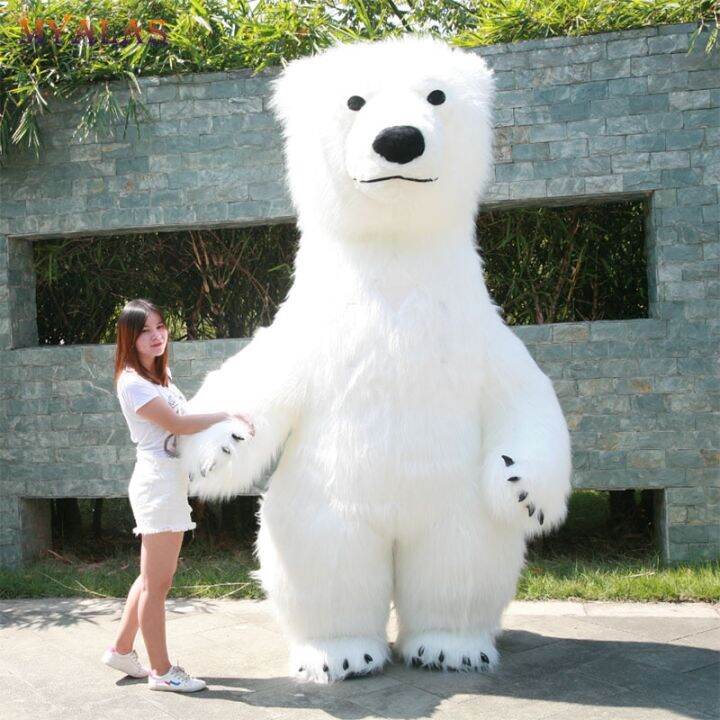 Inflatable Polar Bear Mascot Costume For Adult Advertising Wedding Blow
