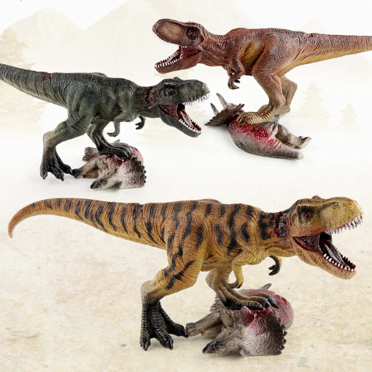 Đồ Chơi Mô Hình Khủng Long Tyrannosaurus Rex Triceratop Xác Chết ...
