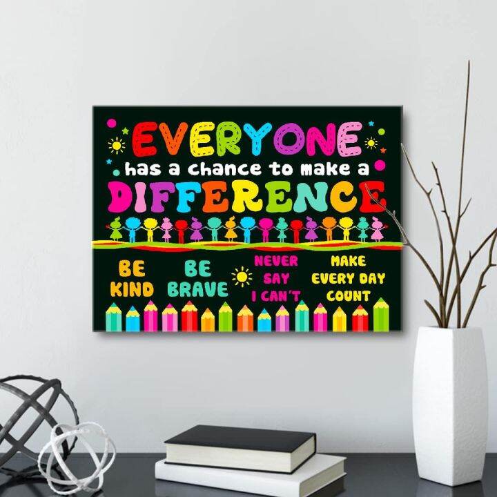 Everyone Has A Chance To Make A Difference Inspirational Quotes Canvas ...