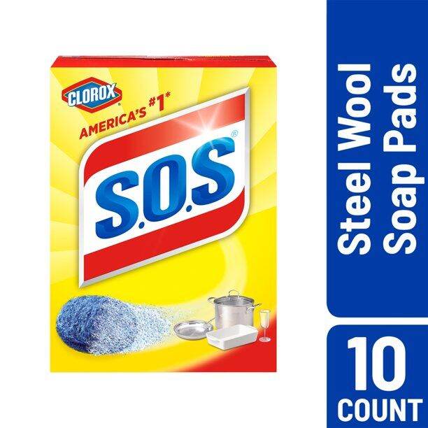 Clorox SOS Steel Wool Soap Pads 10pcs Lazada PH