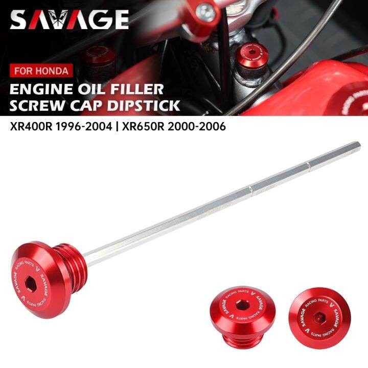 For HONDA XR 400R 650R Engine Oil Filler Screw Cap Oil Dipstick Dip
