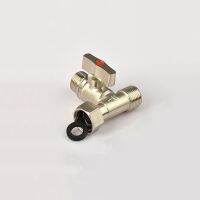 1pcs 1/2 39; 39; BSP Male to Male to Female Tee Type Brass Plated Loose Joint Ball Valve Thick Pipe Fitting Connector for Water Faucet