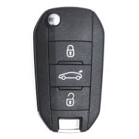 Keyecu 3ปุ่ม433เมกะเฮิร์ตซ์พร้อมชิป ID46เปลี่ยน Flip Remote Car Key Fob สำหรับ Peugeot 208 308 508 3008 5008