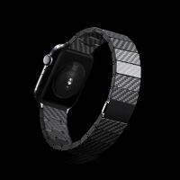 สายคาร์บอนไฟเบอร์สำหรับ Apple Watch Band 44มม. 40มม. 45มม. 41มม. 42มม. 49มม. น้ำหนักเบา Link สร้อยข้อมือ IWatch Series 3 5 6 SE 7 8 Ultra  zvtjeu