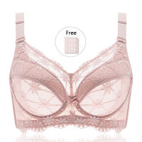 Plus Size Women Full Coverage Underwire Soft Wire Lace Embroidery Surpportive Minimizer Bra 34 36 38 40 42 44 46 C D E F G H I J