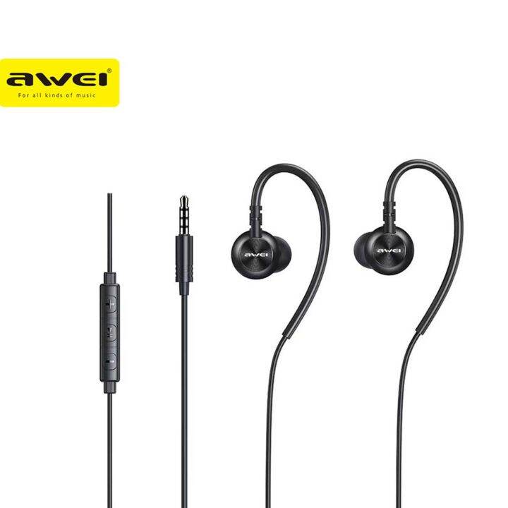 Awei L3 Mini Earphone 3.5mm Jack Earbuds Surround Sound with Builtin