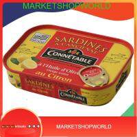 Connetable Sardines in Virgin Olive Oil with Lemon 115g/ปลาซาร์ดีนบรรจุในน้ำมันมะกอกเวอร์จินผสมมะนาว 115g