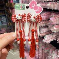 Hello Kitty Hairclips น่ารักเครื่องประดับผม Sanrio เด็กสาวคลิปผมโบว์ Headbands ไทแฟชั่น Hairties Balita Perempuan ฤดูใบไม้ร่วง