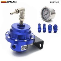 Epman Sport Universal Adjustable Fuel Pressure Regulator Oil Gauge AN6 1/8NPT Fitting EPRT92B