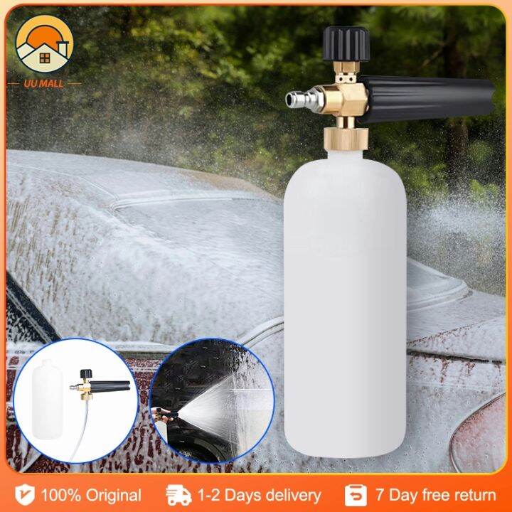 COM Adjustable car wash spray can 1L with HDPE and brass foam high