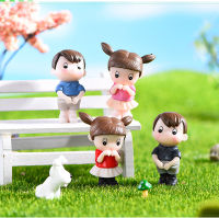 1 คู่น่ารักตุ๊กตา Miniature Figurine Fairy Garden ตกแต่ง Micro เด็กหญิง Miniatures ภูมิทัศน์ DIY ตกแต่งบอนไซ-gnxfnxfhnxfnxff