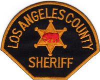 iron on patch Embroidery Los Angeles County Sheriff Police 10x8 cm  ตำรวจ  ตัวรีด เย็บติดผ้าประเทศไทย โลโก้ปัก มีกาวสำหรับรีด ตกแต่งเสื้อผ้า