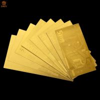 8Pcs/Lot Euro Golden Banknote Set 5.10.20.50.100.200.500.1000 Euro Gold Foil Bank Notes in 24K Gold Pape Money For Collection