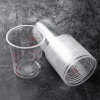 20pcs Plastic Clear Disposable Paint Mixing Cup 600ML with Measurements for Resin Epoxy Stain Pour Art Paint Measuring Cups