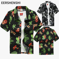 EERSHENSHI เสื้อเชิ้ตลำลองสำหรับผู้ชายริมทะเลรีสอร์ทแขนสั้นของผู้ชายแขนสั้นพิมพ์ลายพรีเมี่ยม