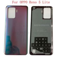 เคสประตูหลังฝาหลังปิดโทรศัพท์ปลอกหุ้มสำหรับ OPPO ฝาหลัง Reno 5 Lite พร้อมอะไหล่ซ่อมโลโก้