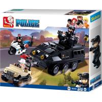 ProudNada Toys ของเล่นเด็กชุดตัวต่อเลโก้รถตำรวจ Sluban POLICE 324 PCS B0655