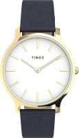 Timex Dress Watch Blue/Gold-Tone/White