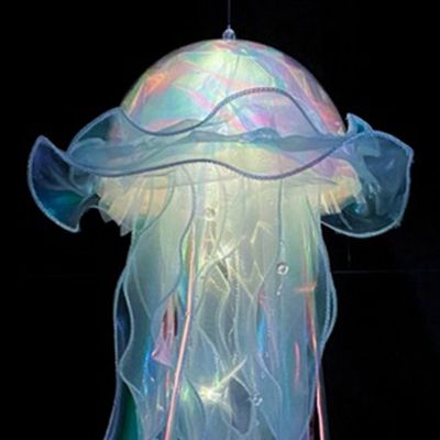 1 PCS Mermaid Jellyfish Lantern Girl Happy Undersea Theme Room Decoration Plastic