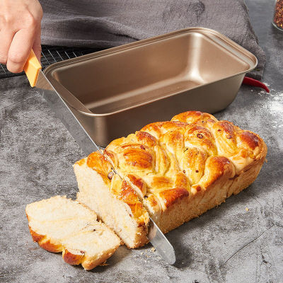 450g ขนมปังปิ้งแม่พิมพ์ครัวเรือนเครื่องมืออบเตาอบที่มีกล่องขนมปังเคลือบไม่ติดขนมปังอบสี่เหลี่ยมถาดอบ