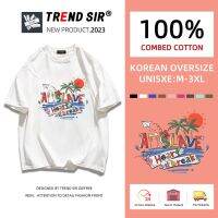 TrendSir ?มาใหม่ ลายเยอะ ผ้าดีมาก? เสื้อยืดไซส์ใหญ่ โอเวอร์ไซส์ ขนส่งไปทํางานชุดพื้นฐ มี7สี M-3XL