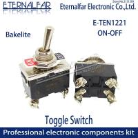 Bakelite E-TEN1221 High Quality Silver Contact DPST 12MM 15A 250V AC ON-OFF 4Pin Reset Rocker Toggle Slide Switch Waterproof Electrical Circuitry  Par