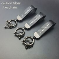 Carbon fiber Car Key Pendant Split Rings Keychain For VW Volkswagen PASSAT B5 B6 B7 B8 Variant 2021 2020 2019 2018 - 1997