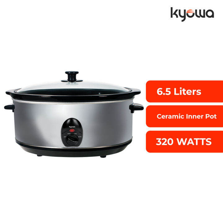 Kyowa Slow Cooker 6.5 Liters KW2856 Ceramic Port and Glass Cover