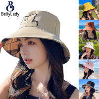 Fishing Hat Cotton Double-sided Embroidered Bear Pattern Sunshade Bucket Beach Hats【fast】
