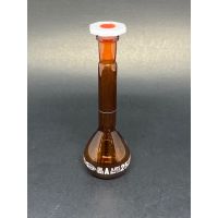 Amber Volumetric Flask ขวดวัดปริมาตรสีชา ขวดปรับปริมาตร 10ML 25ML ยี่ห้อ GLASSCO ประเทศอังกฤษ เก็บเงินปลายทาง