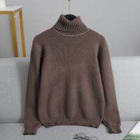 GIGOGOU Thick Warm Turtleneck Womens Sweaters Autumn Winter Knitted Jumpers Black White Women Pullovers Top Christmas Sweater