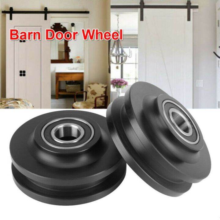 2X Sliding Barn Door Hardware Rollers Door Pulley Wheels/Hanging Rail Roller Kit Lazada