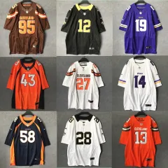 NFL Jersey American Football European Rugby Half-Sleeve Men Women Hip-Hop  T-Shirt Street Dance Mid-Length Large Size Har