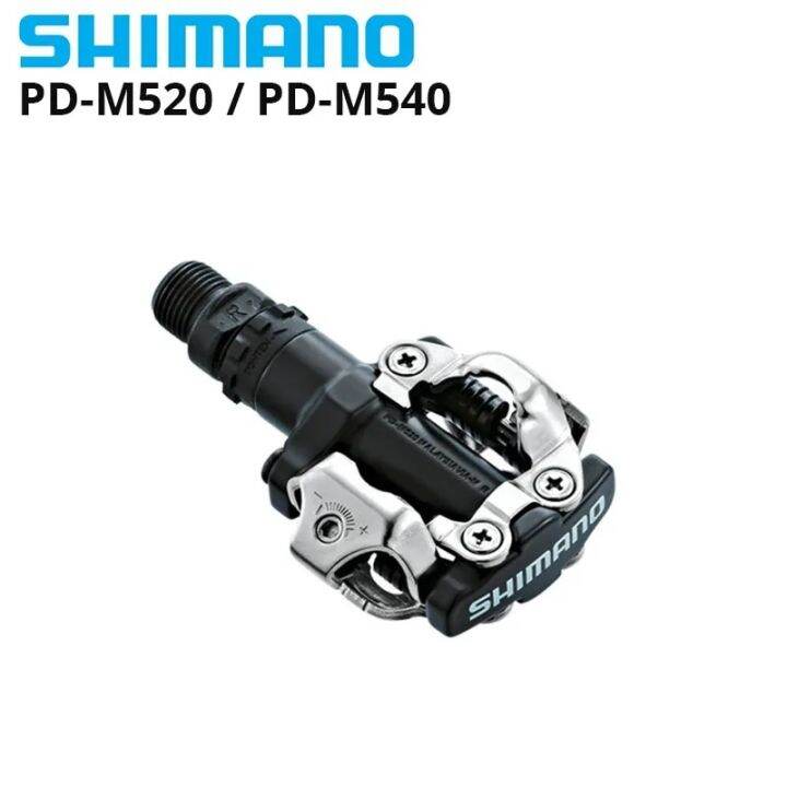 shimano-pd-m520จักรยานเสือภูเขา-mtb-แบบดั้งเดิมแป้นจักรยานจักรยานแบบล็อคด้วยตนเองอุปกรณ์อะไหล่รถจักรยานจักรยาน