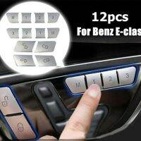 12Pcs Car Door Seat Memory Lock Buttons Covers Stickers for Mercedes Benz CLA/GLA/GLK/GLE/CLS/GL/ML/A/B/E