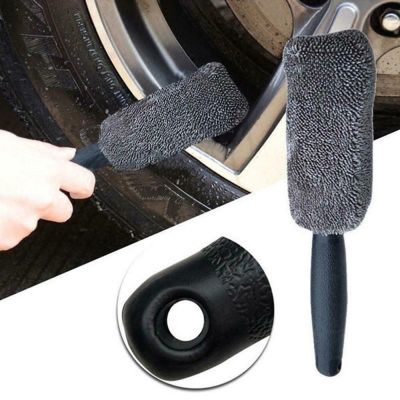 Universal Portable Microfiber Car Wheel Tire Rim wash Brush Plastic Handle Auto Scrub Brush Car Wash Accessories