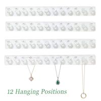 【CC】 Hanging Jewelry Rack Transparent Storage for Earring Necklace Hair Accessories Holder Wall Mounted Shelf