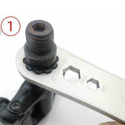 Spare Parts Accessories Repair Wrench Road Bike Bike Pro Pedal Wrench Repair Tool Stainless Steel for Shimano 10 Teeth Silver